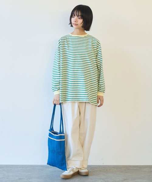 tシャツ ●vintage border puff プルオーバー レディース bulle de savon tシャツ ○vintage border puff プルオーバー