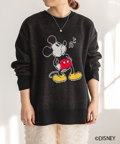 studio CLIP ニット セーター MICKEY / 12Gジャガードニットプル 