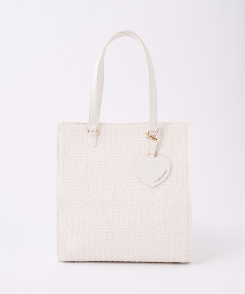 【LouLoumei】ハートチャーム付きトートバッグ one after another NICE CLAUP トートバッグ 「LouLoumei