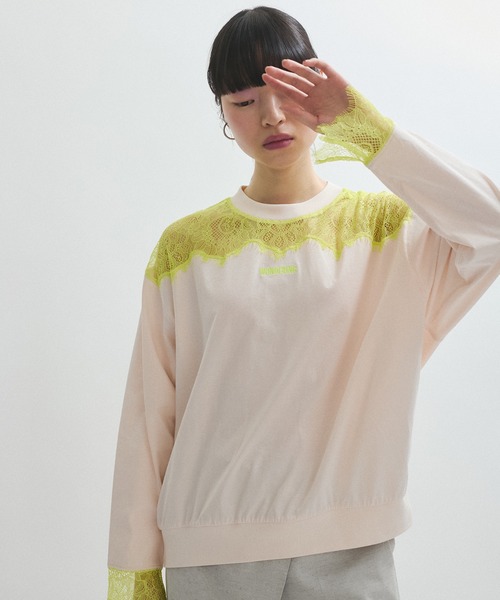 「サステナブル」レースロンTEE ADAM ET ROPE' tシャツ 「サステナブル」レースロンTEE