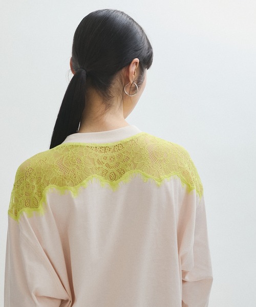 ADAM ET ROPE' tシャツ 「サステナブル」レースロンTEE