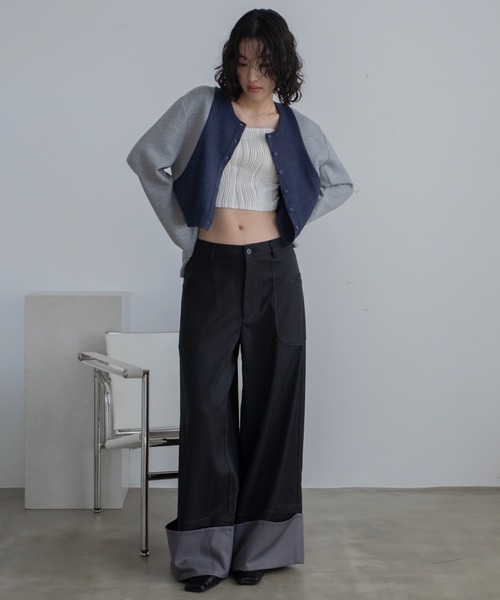 だんご　レディース　BLK M カーディガン ドッキングダンボールジャケット レディース : ZOZOTOWN