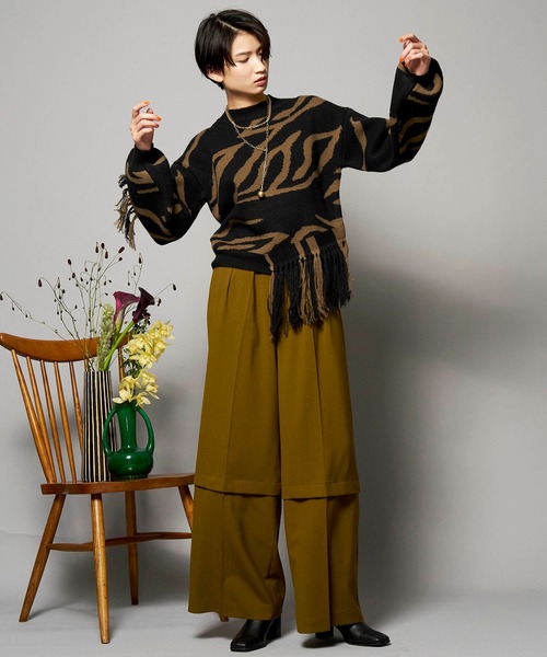 「MAISON SPECIAL」 長袖ニット FREE グリーン レディース MAISON SPECIAL 「MAISON SPECIAL」 長袖ニット FREE グリーン