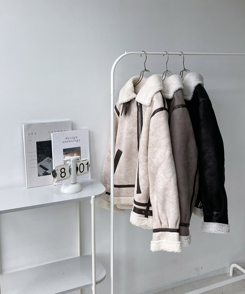 「AS KNOW AS plus」 ジップアップブルゾン FREE アイボリー レディース_画像2