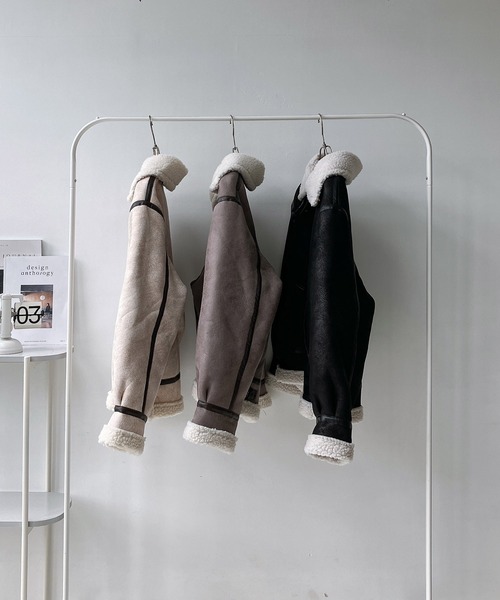 「AS KNOW AS plus」 ジップアップブルゾン FREE アイボリー レディース_画像9