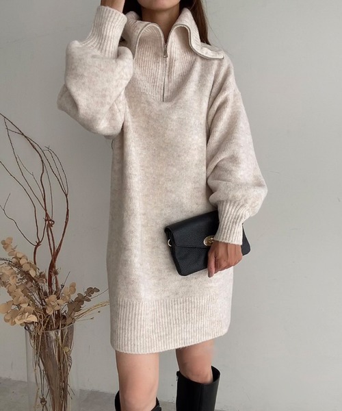 「FILLOU」 ニットワンピース FREE ブラック レディース_画像6