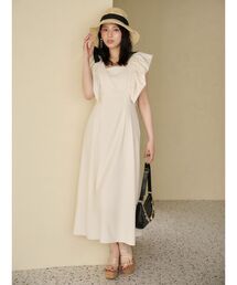 ワンピース リネンライクバックレースアップワンピース｜ZOZOTOWN Yahoo!店