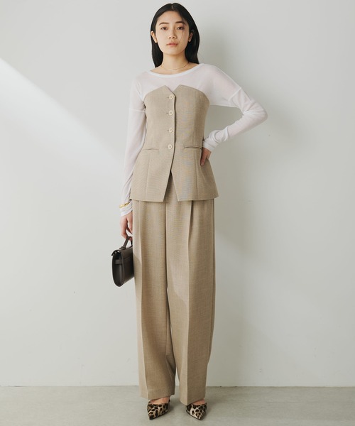 今季購入　新品　Whim Gazette ウィムガゼット　ジュートライクビスチェ Whim Gazette ブラウス シャツ ジュートライクビスチェ