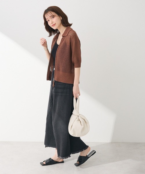 カーディガン Glitter Mesh Zip Cardigan レディース セール】Glitter Mesh Zip Cardigan（カーディガン/ボレロ