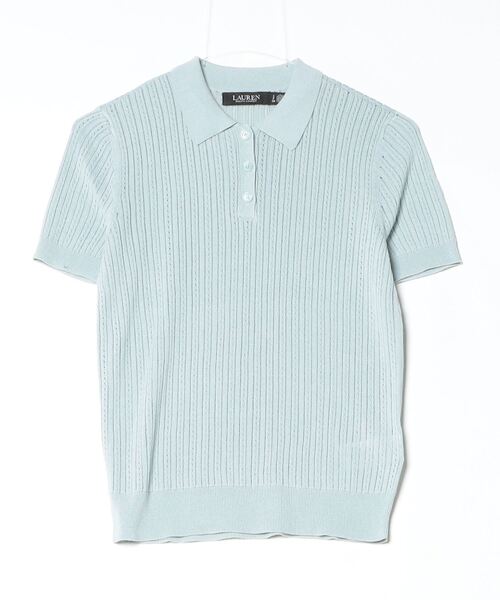 LAUREN RALPH LAUREN / ローレン ラルフ ローレン ポインテールニット コットンブレンド ポロ セーター RALPH LAUREN｜ポインテールニット コットンブレンド ポロ