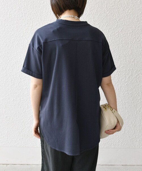 tシャツ SHIPS any:「接触冷感/汗染み防止加工/洗濯機可能」スリット ルーズ チュニック TEE レディース SHIPS any:〈接触冷感/汗染み防止加工/洗濯機可能〉スリット