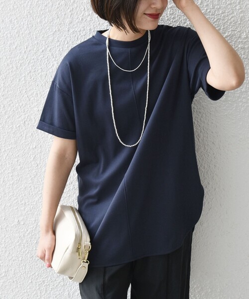 tシャツ SHIPS any:「接触冷感/汗染み防止加工/洗濯機可能」Aライン フレンチスリーブ TEE レディース SHIPS｜SHIPS any:<接触冷感/汗染み防止加工/洗濯機可能>Aライン