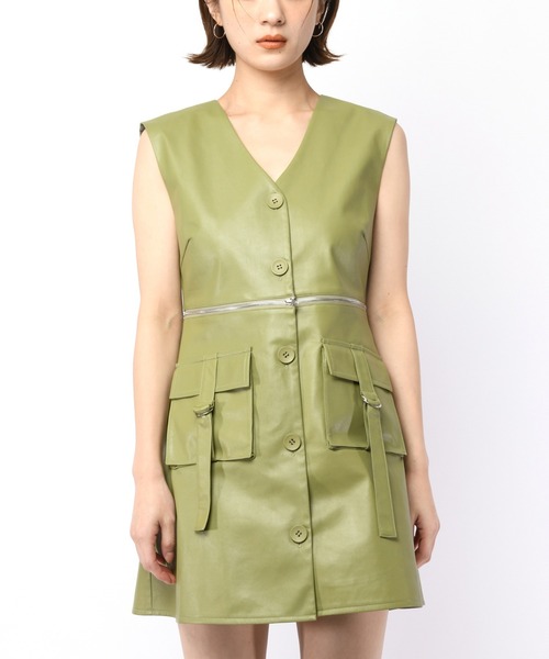 「SPIRALGIRL」 サロペットスカート FREE ブラック レディース_画像9