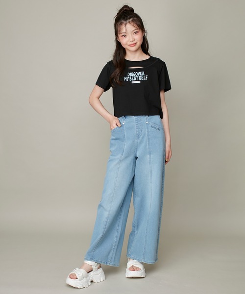 ♡桃稚ちあ Tシャツ♡ UCHINOKO Tシャツ半袖 type04 Toy Block mini 1匹Ver | I