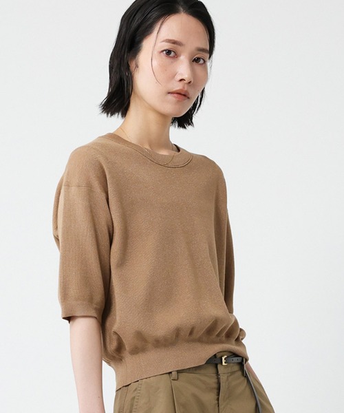 極美品♦︎ BABYLONE ノーカラージャケット　38キャメルカーディガン日本製 極美品♦︎ BABYLONE ノーカラージャケット 38キャメル