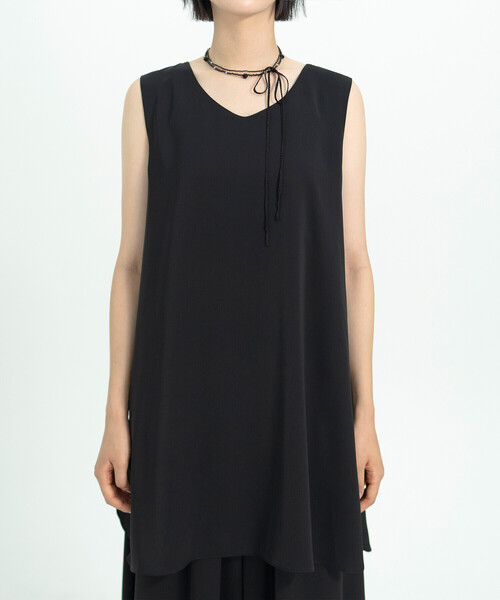 Bshop ベスト ジレ eunoia | ポリエステル ロングベスト WOMEN