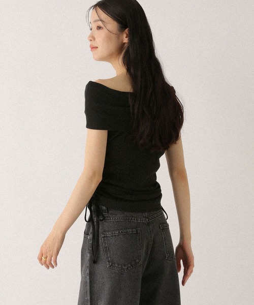 tシャツ サイドドロスド切替トップス レディース Heather tシャツ サイドドロストカットTEE 497305 レディース