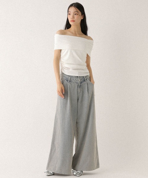 ☺︎さきページ Heather tシャツ サイドドロストカットTEE 497305 レディース