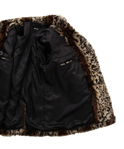 Schott N.Y.C pコート ピーコート Schott/ショット/LEOPARD FUR