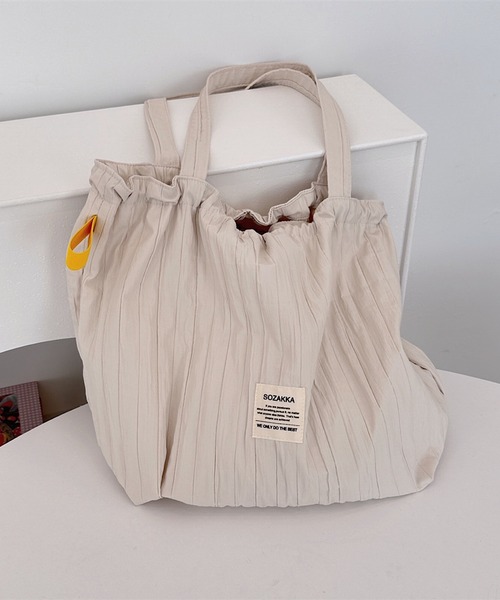 VIBGYOR トートバッグ Mignonjour/ストライプ巾着トートバッグ M2774