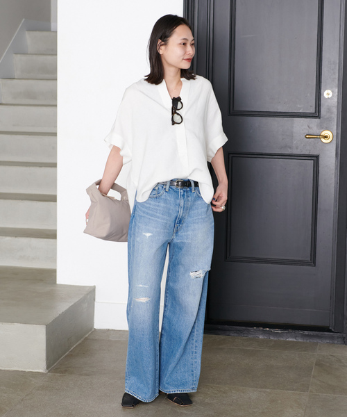 「JOURNAL STANDARD」 7分袖ブラウス FREE ホワイト レディース JOURNAL STANDARD 「JOURNAL STANDARD」 7分袖ブラウス FREE
