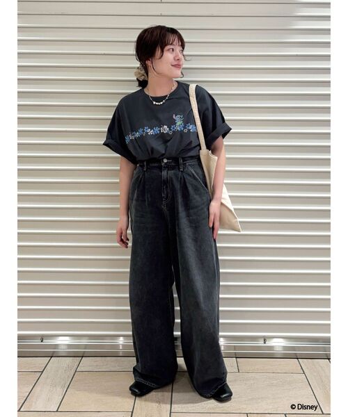 Ungrid tシャツ スティッチデザインプリントTee レディース