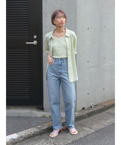 Ungrid タンクトップ ノースリーブ リネン混タンクトップ