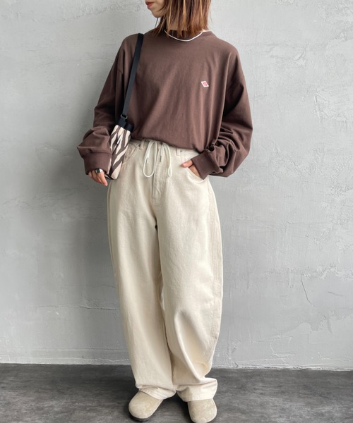 tシャツ 「DANTON/ダントン」 ワンポイントロゴ クルーネックロンT レディース メンズ Danton tシャツ 「DANTON/ダントン」 ワンポイントロゴ クルー
