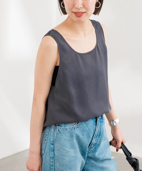 タンクトップ ノースリーブ カラートリムタンクトップ / Color Trimmed Tank Top レディース セール】カラートリムタンクトップ / Color Trimmed Tank Top