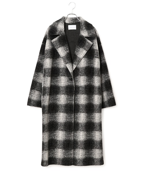 【新品】定価59400円 アダムエロペ チェスターロングコート 白　黒　FREE ADAM ET ROPE'（アダムエロペ） チェスターコート FREE ブラック系