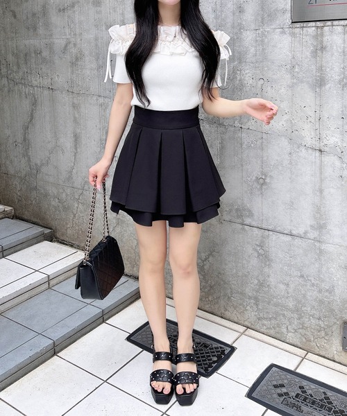 INGNI スカート Backレースアップタックフレアスカート : ZOZOTOWN