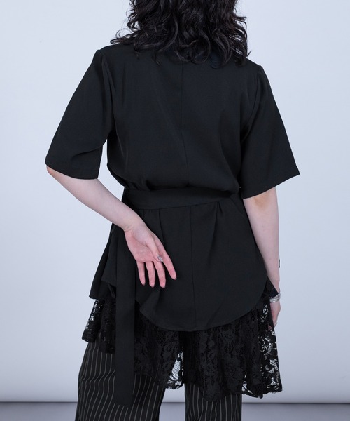 Ellno de Mavie（エルノデメヴィ） ブラウス シャツ 夏 半袖 サイド