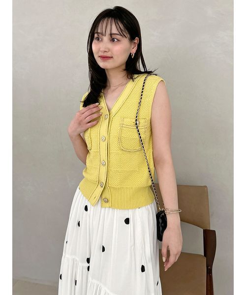 ニット セーター Sustainableストラクチャーニットジレ レディース SNIDEL ニット セーター Sustainableストラクチャーニットジレ