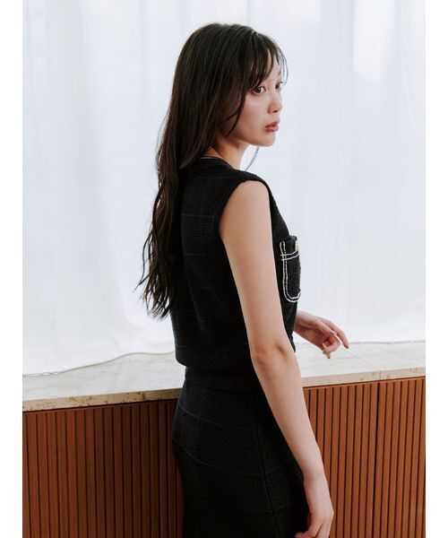 SNIDEL ニット セーター Sustainableストラクチャーニットジレ