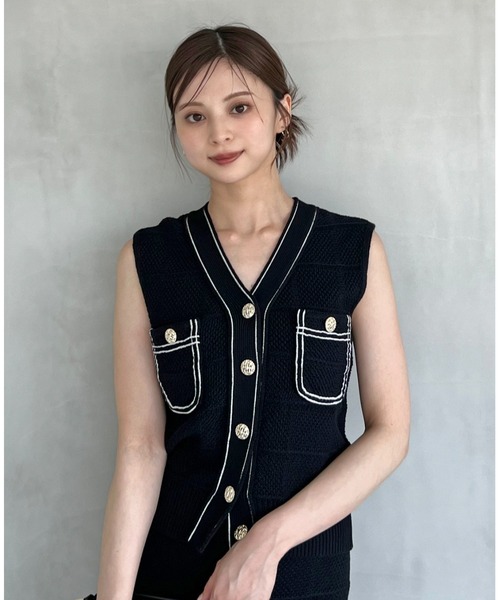 ニット セーター Sustainableストラクチャーニットジレ レディース SNIDEL ニット セーター Sustainableストラクチャーニットジレ