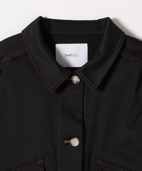 SHIPS any ブルゾン アウター any:「洗濯機可能」チノ ステッチ