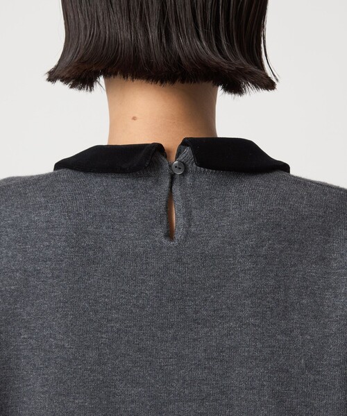 green label relaxing 襟付きプルオーバー ニット UNITED ARROWS green label relaxing｜ベロア エリ 2WAY ニット プル