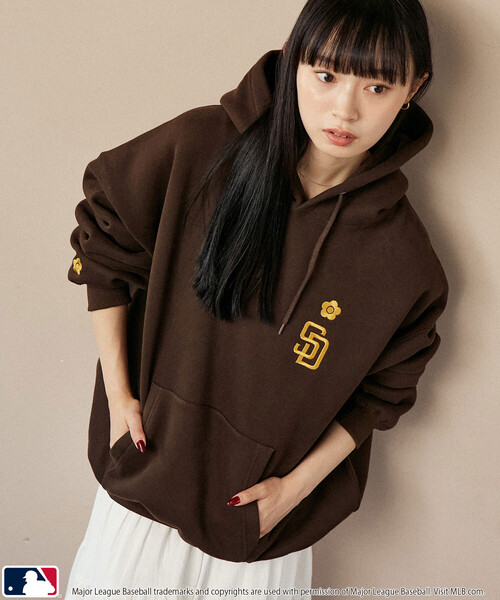 パーカー MLB × MARY QUANT/エムエルビー × マリークワント MLB×MARY QUANT EMBROIDERY SWEAT HOOD | MLB | 09