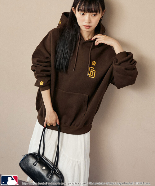 パーカー MLB × MARY QUANT/エムエルビー × マリークワント MLB×MARY QUANT EMBROIDERY SWEAT HOOD | MLB | 12