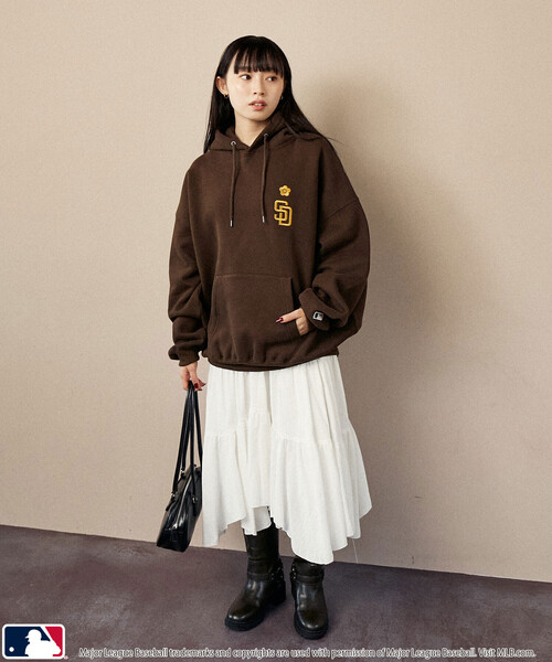 パーカー MLB × MARY QUANT/エムエルビー × マリークワント MLB×MARY QUANT EMBROIDERY SWEAT HOOD | MLB | 13