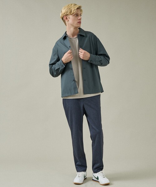 ABAHOUSE（アバハウス） tシャツ ワンポイント刺繍 クルーネック長袖T