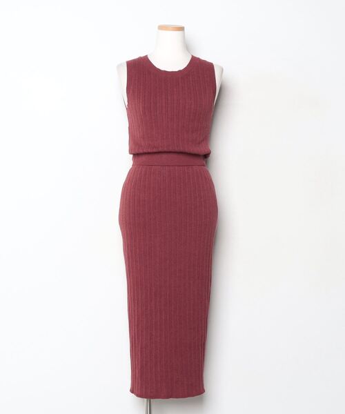 SNIDEL（スナイデル） ニットワンピース FREE レッド レディース