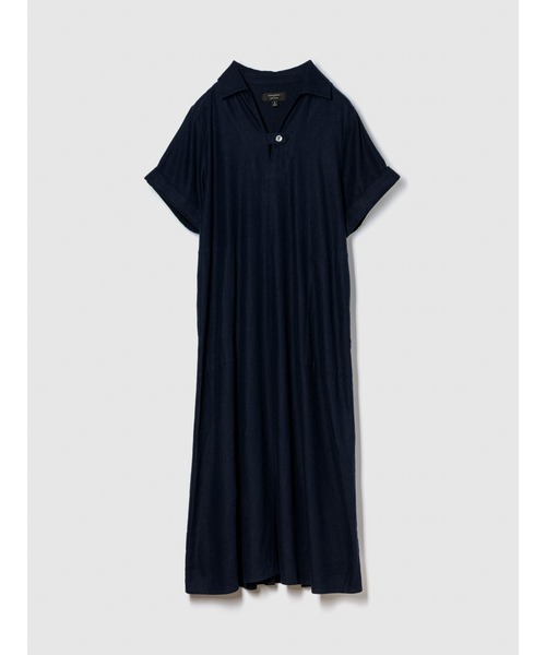 「BANANA REPUBLIC FACTORY STORE」 半袖ワンピース X-SMALL ネイビー レディース_画像5