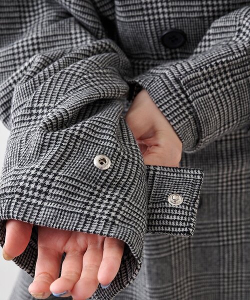 Whim Gazetteウィムガゼット　ウールミドル丈コート　グレージュ Whim Gazette（ウィム ガゼット） トレンチコート コート ウールミドル