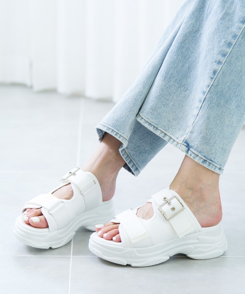 「attagirl」 フラットサンダル L ブラック レディース_画像7
