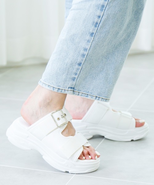 「attagirl」 フラットサンダル L ブラック レディース_画像8