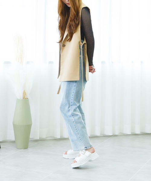 「attagirl」 フラットサンダル L ブラック レディース_画像9