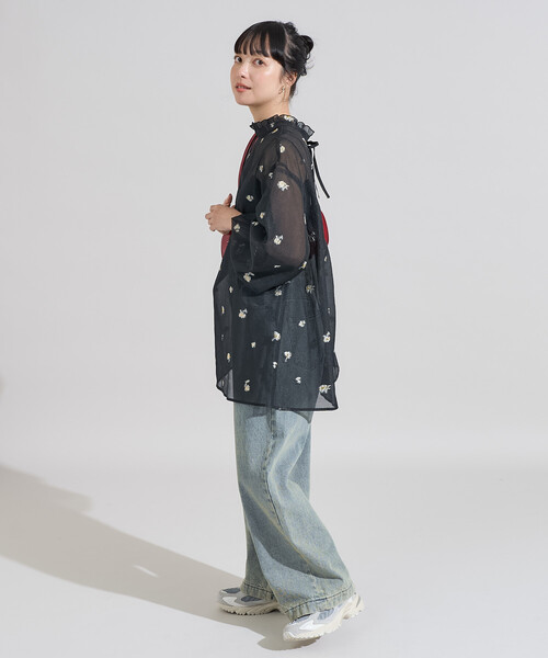 ブラウス シャツ 2WAY シアージャガードチュニックブラウス レディース | FREAK'S STORE | 07