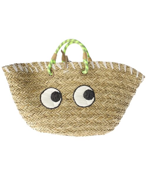 ANYA HINDMARCH ベージュ かごバッグ美品 ANYA HINDMARCH（アニヤ・ハインドマーチ） かごバッグ - ベージュ