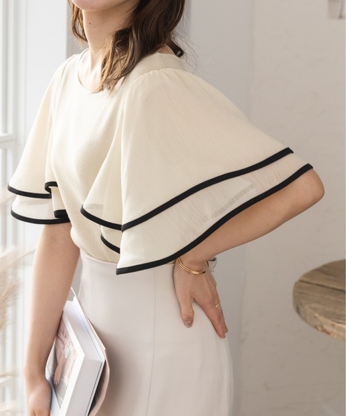 「Ada.」 ノースリーブニット FREE ライトベージュ レディース_画像3